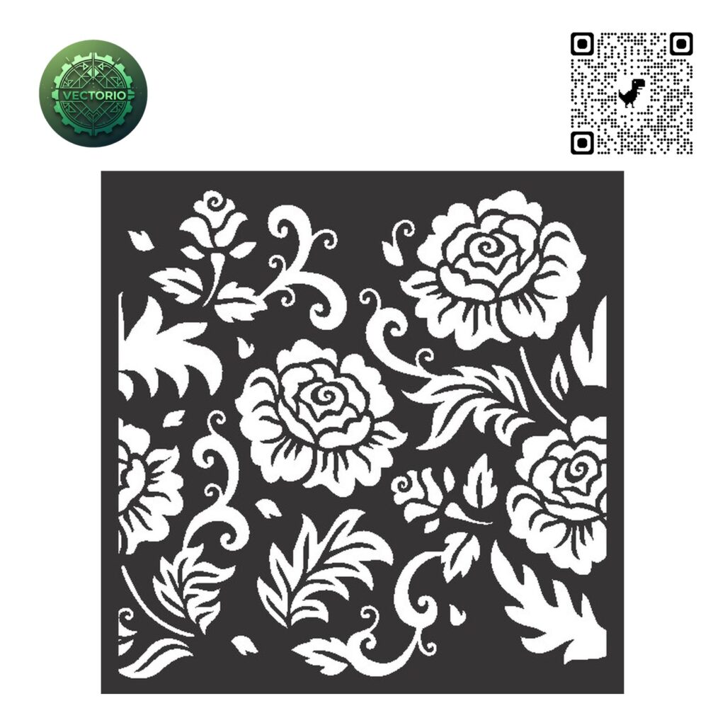 FLOWER LEAF TREE 39 vector design for laser cutting and engraving