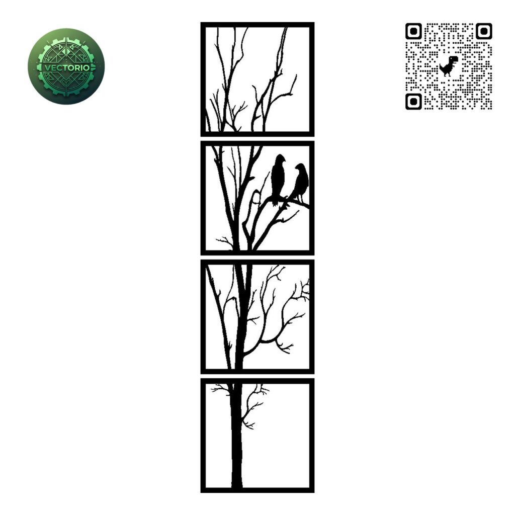 FLOWER LEAF TREE 43 vector design for laser cutting and engraving