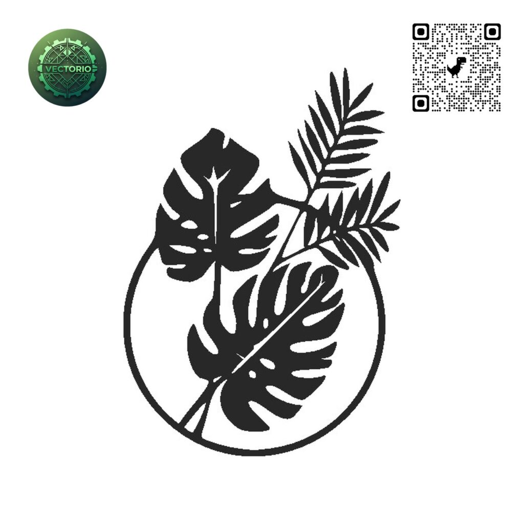 FLOWER LEAF TREE 45 vector design for laser cutting and engraving