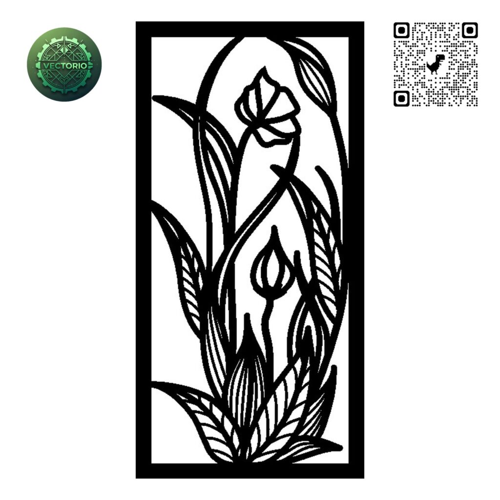 FLOWER LEAF TREE 48 vector design for laser cutting and engraving