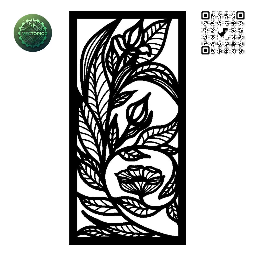 FLOWER LEAF TREE 49 vector design for laser cutting and engraving