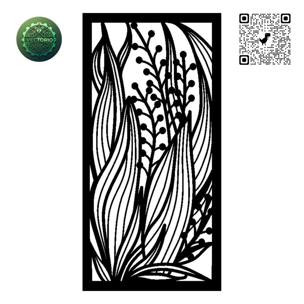 FLOWER LEAF TREE 51 vector design for laser cutting and engraving