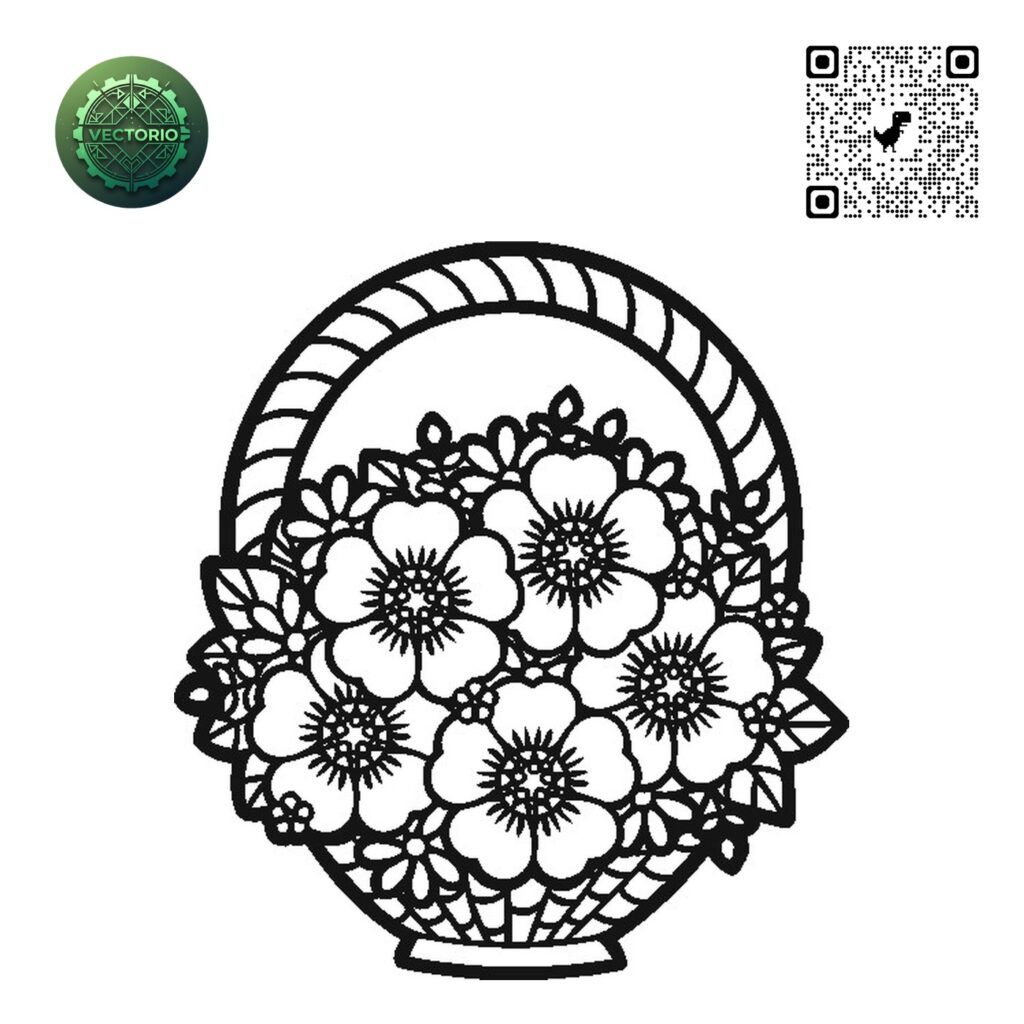 FLOWER LEAF TREE 65 vector design for laser cutting and engraving