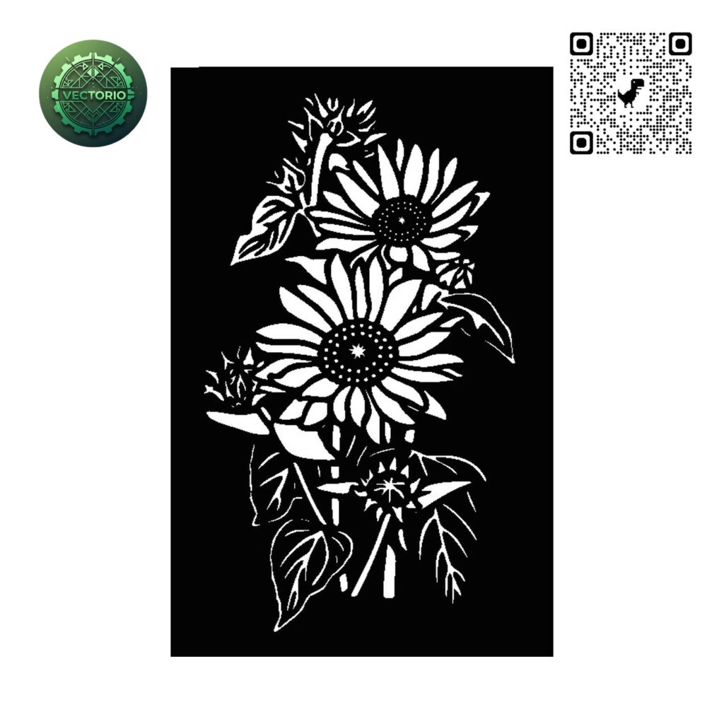 FLOWER LEAF TREE 70 vector design for laser cutting and engraving