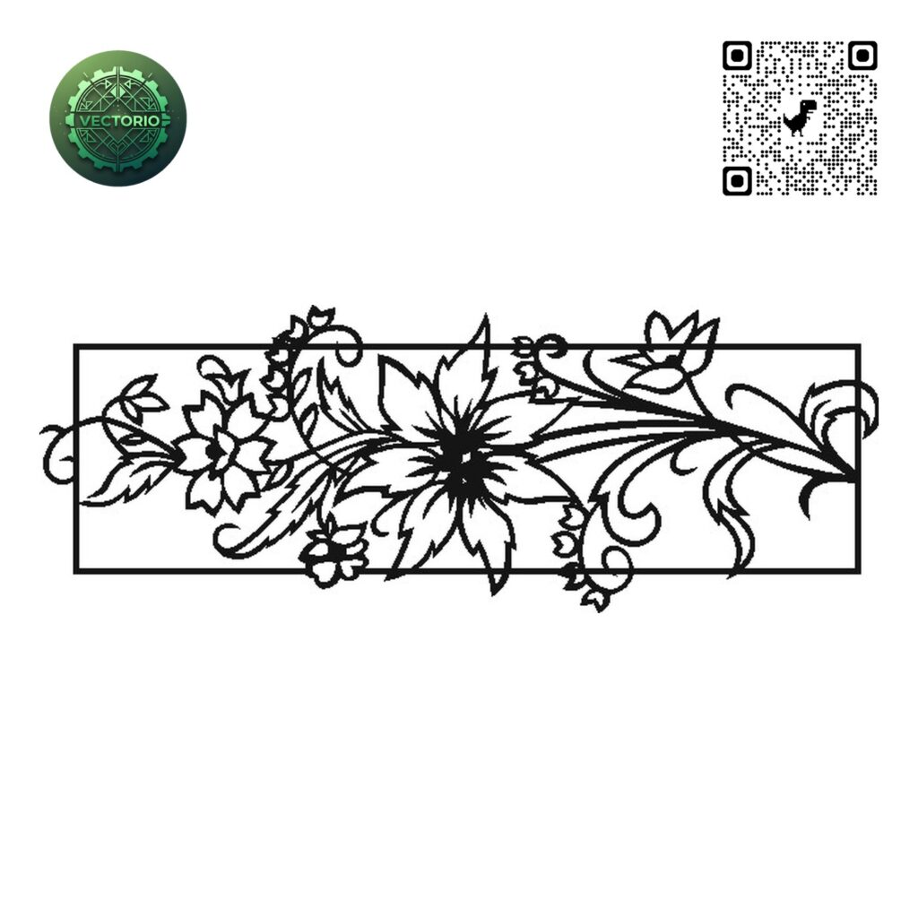 FLOWER LEAF TREE 76 vector design for laser cutting and engraving
