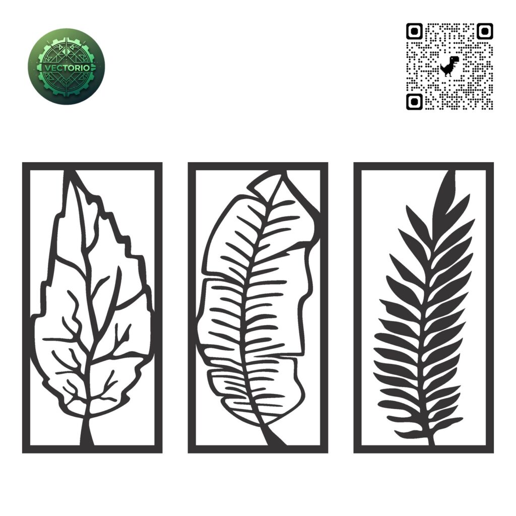 FLOWER LEAF TREE 90 vector design for laser cutting and engraving