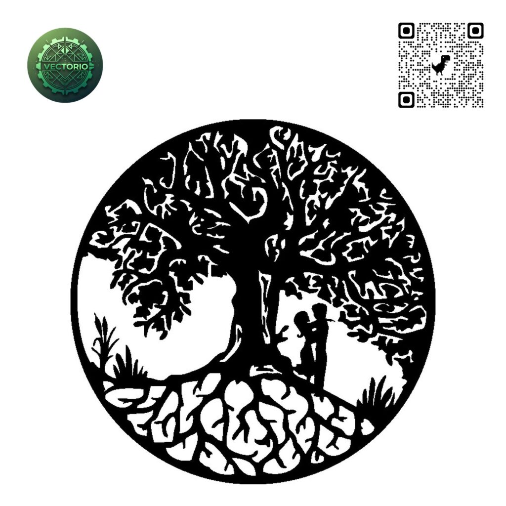 FLOWER LEAF TREE 93 vector design for laser cutting and engraving