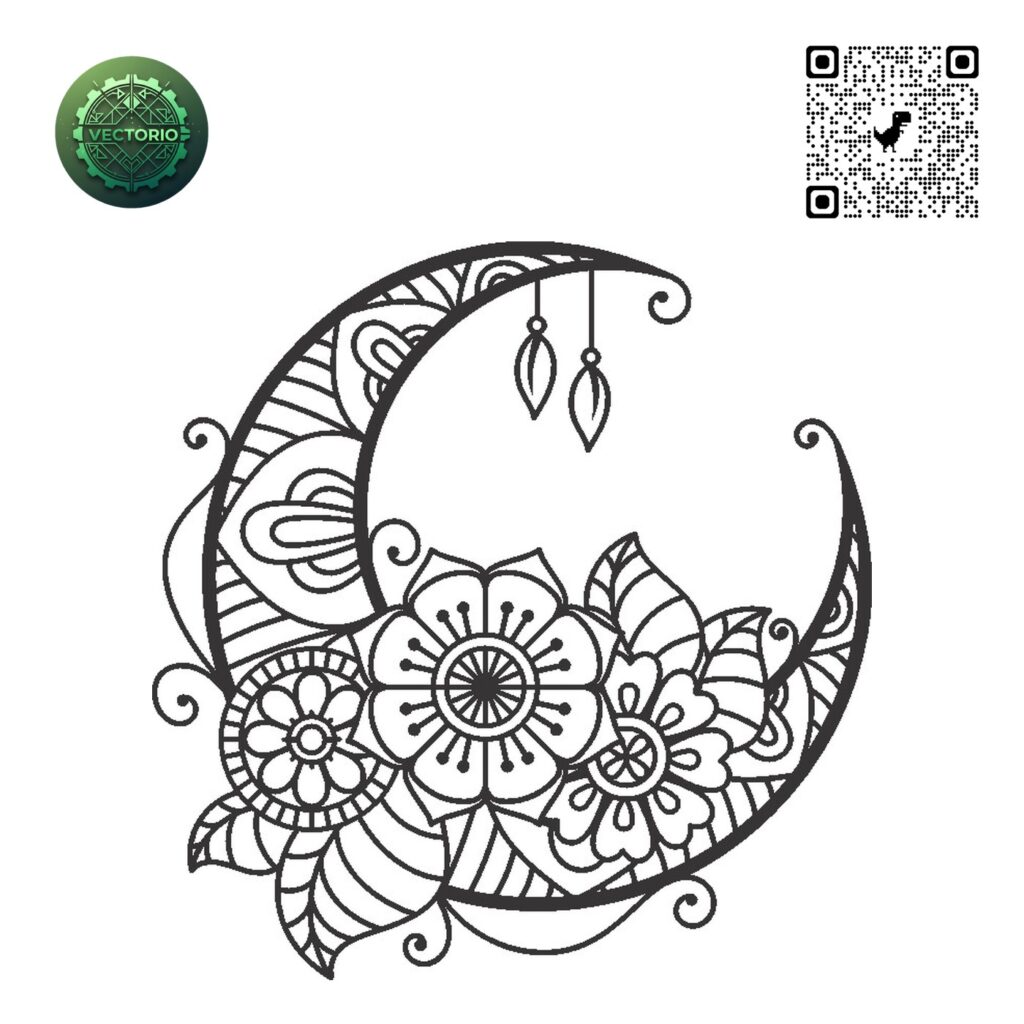 FLOWER LEAF TREE 94 vector design for laser cutting and engraving