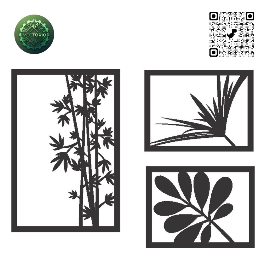 FLOWER LEAF TREE 95 vector design for laser cutting and engraving