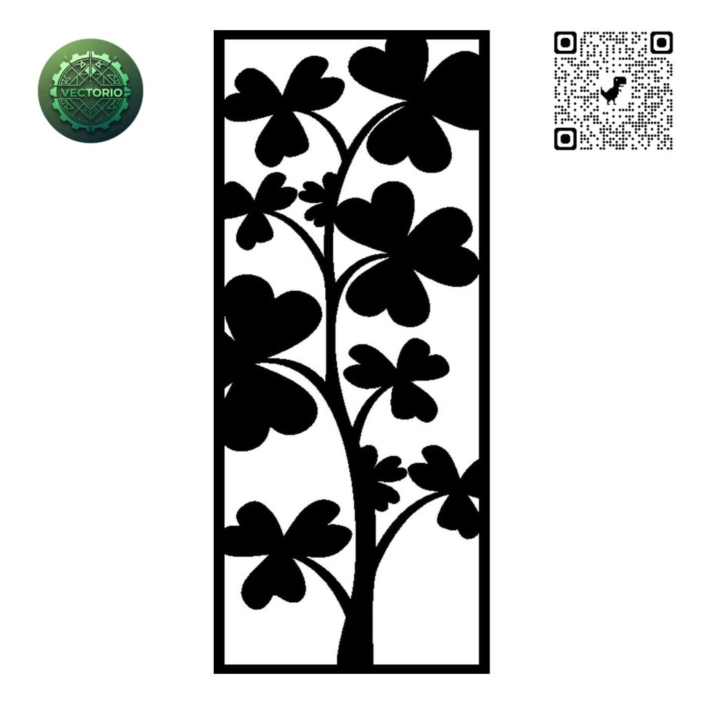 FLOWER LEAF TREE 96 vector design for laser cutting and engraving