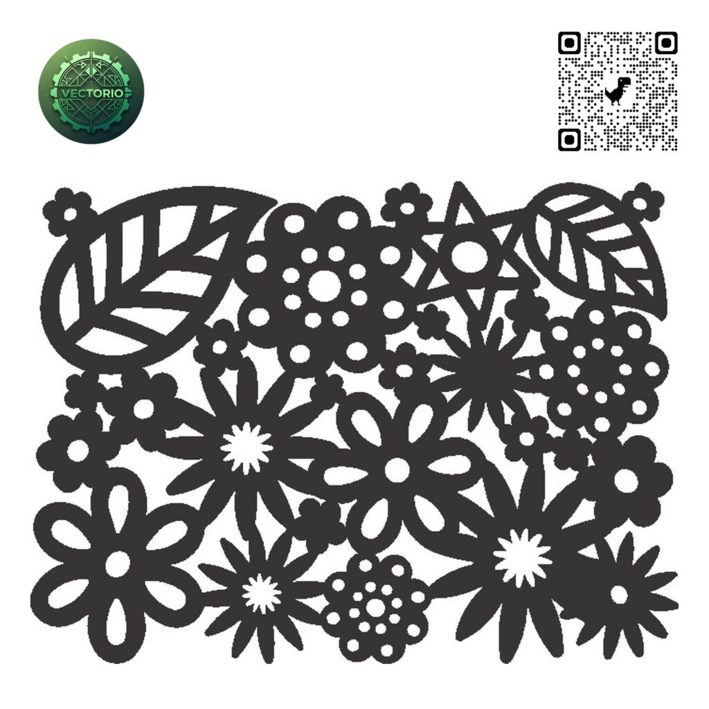 FLOWER LEAF TREE 99 vector design for laser cutting and engraving
