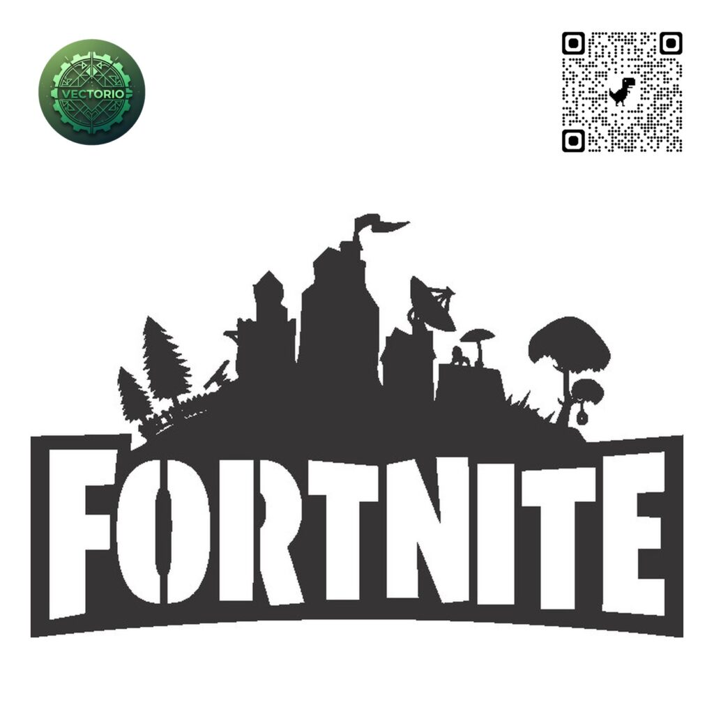 FORTNITE LOGO 2 vector design for laser cutting and engraving