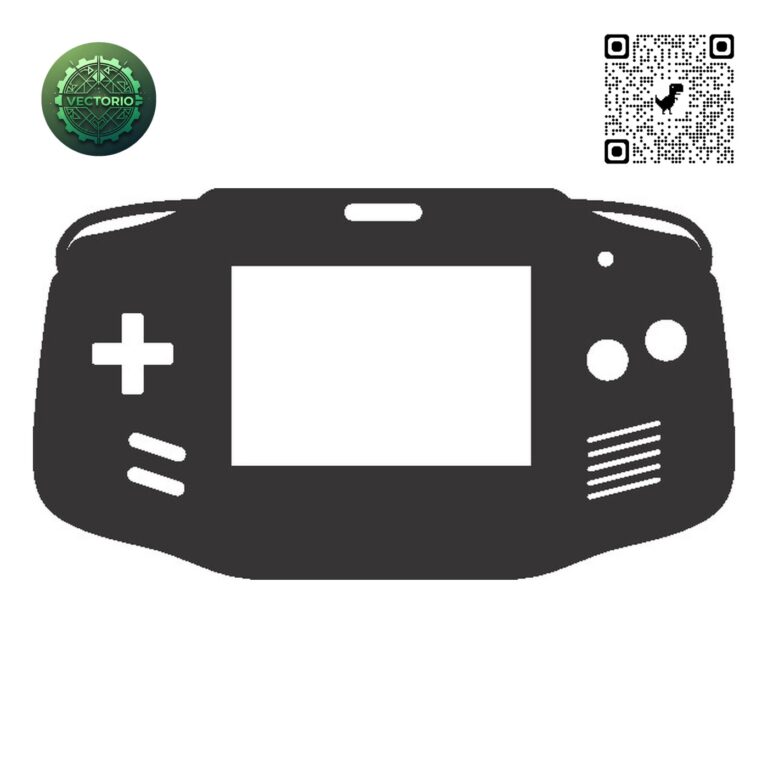 GAMEBOY ADVANCE vector design for laser cutting and engraving