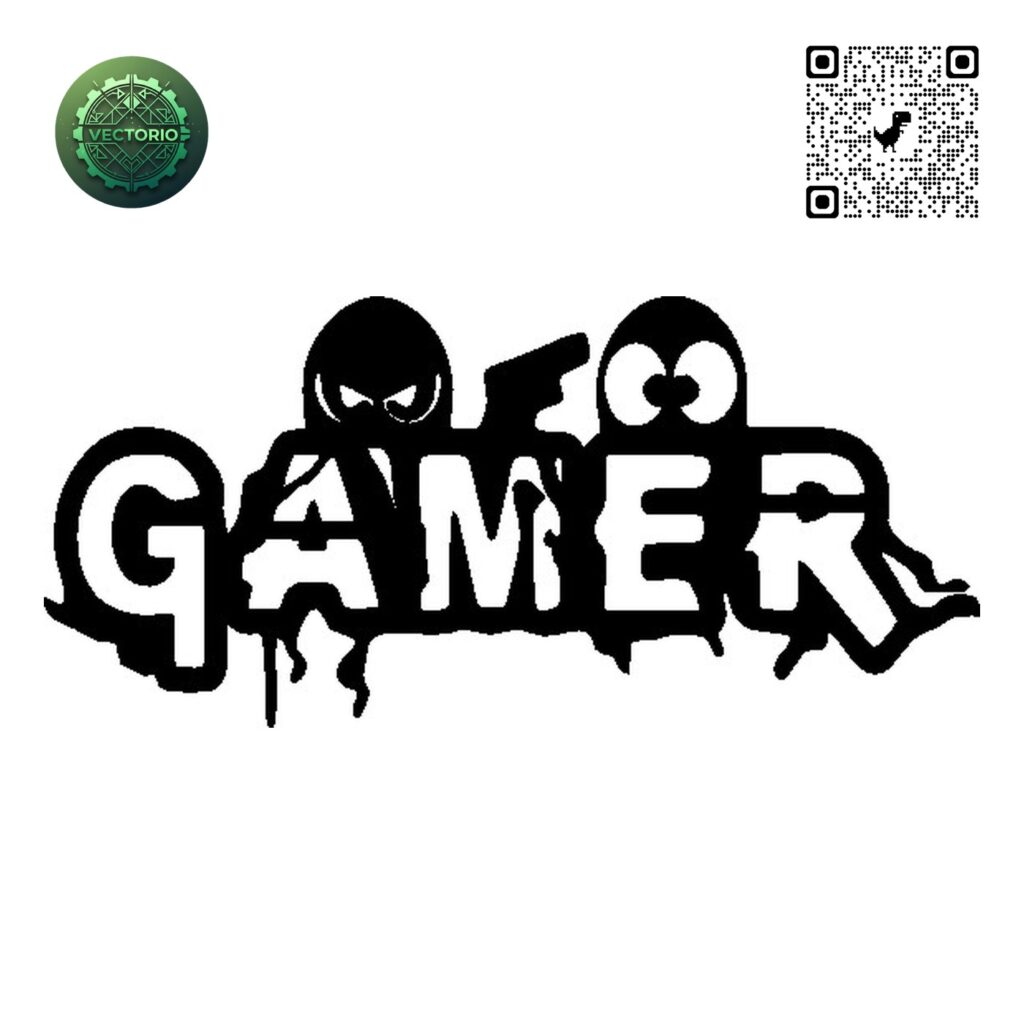 GAMER 2 vector design for laser cutting and engraving
