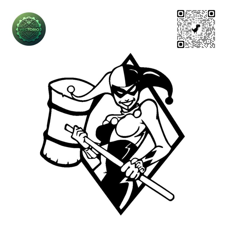 HARLEY QUEEN 1 vector design for laser cutting and engraving