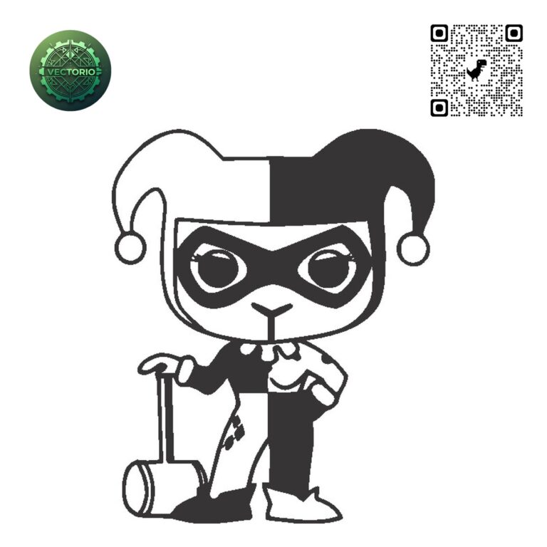 HARLEY QUEEN 2 vector design for laser cutting and engraving