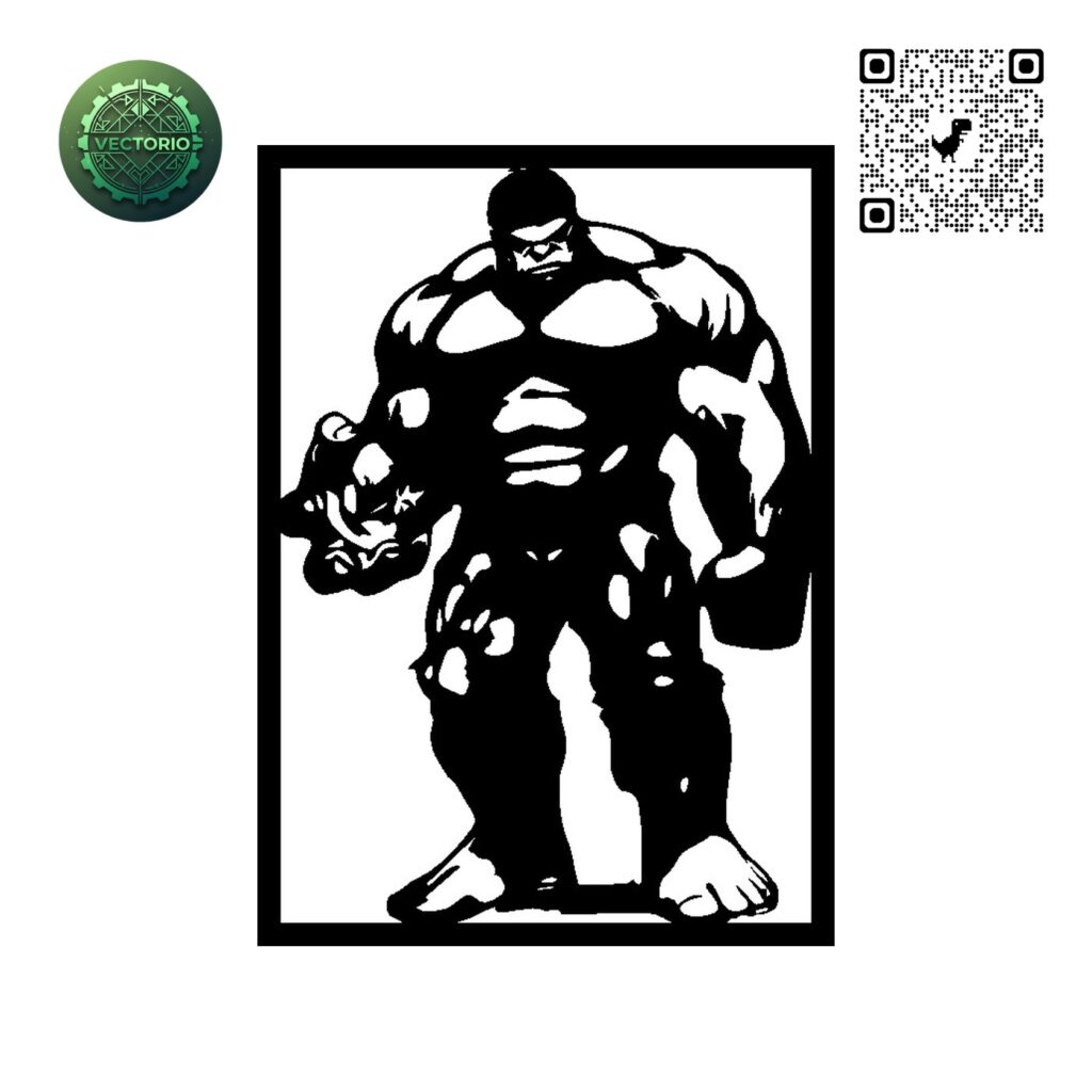 HULK 1 vector design for laser cutting and engraving
