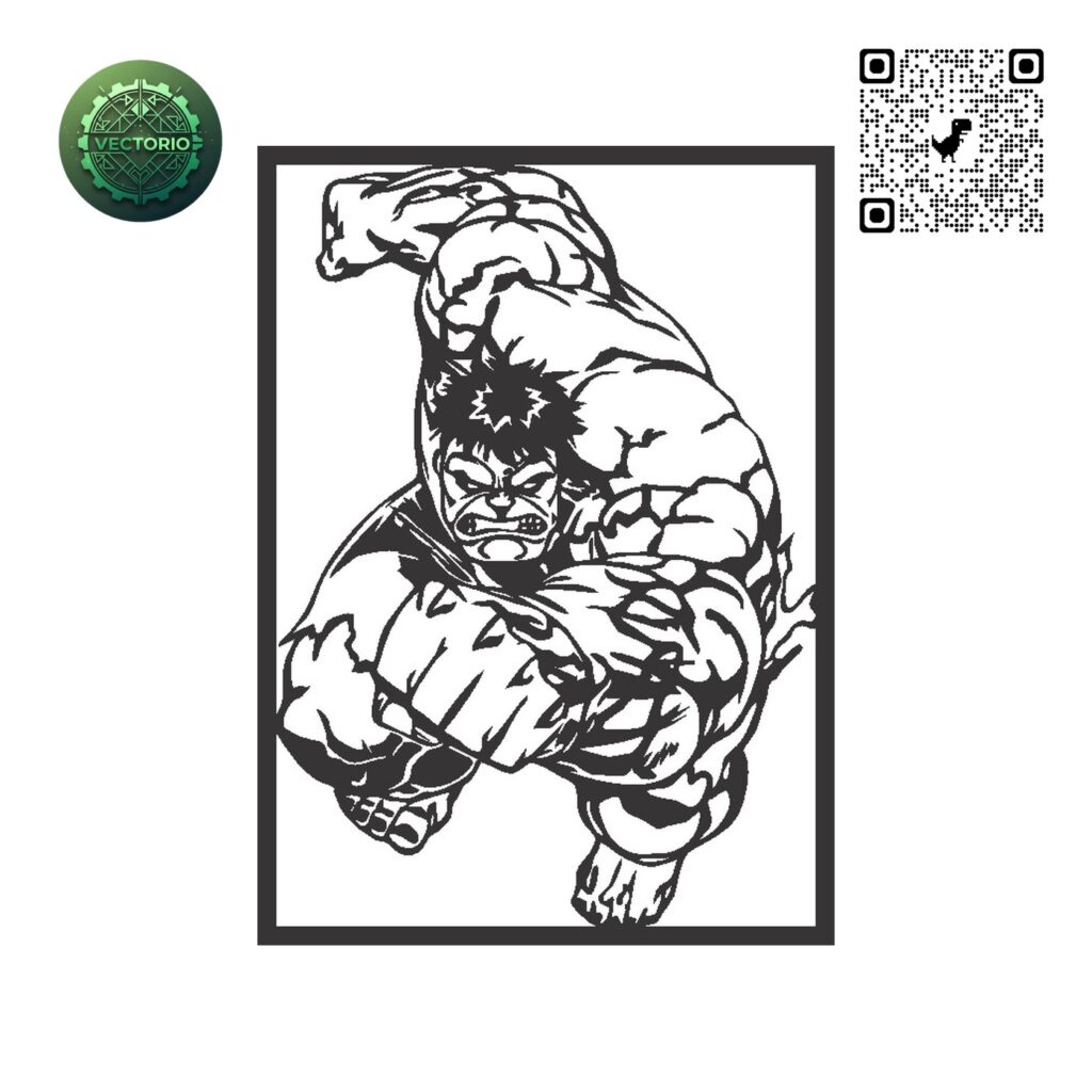 HULK 2 vector design for laser cutting and engraving