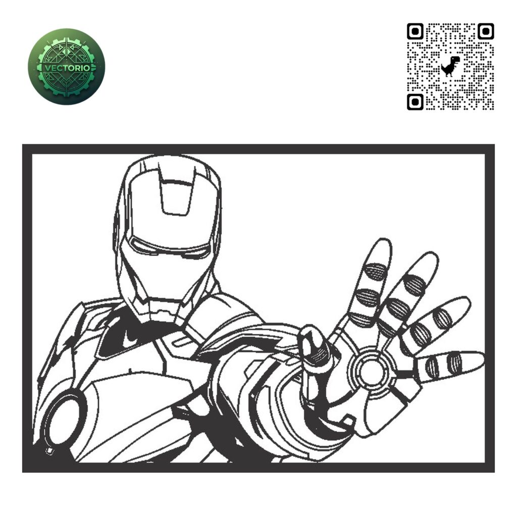 IRON MAN 2 vector design for laser cutting and engraving