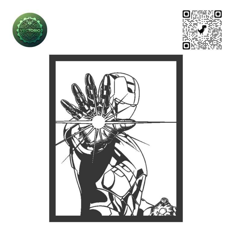 IRON MAN 3 vector design for laser cutting and engraving