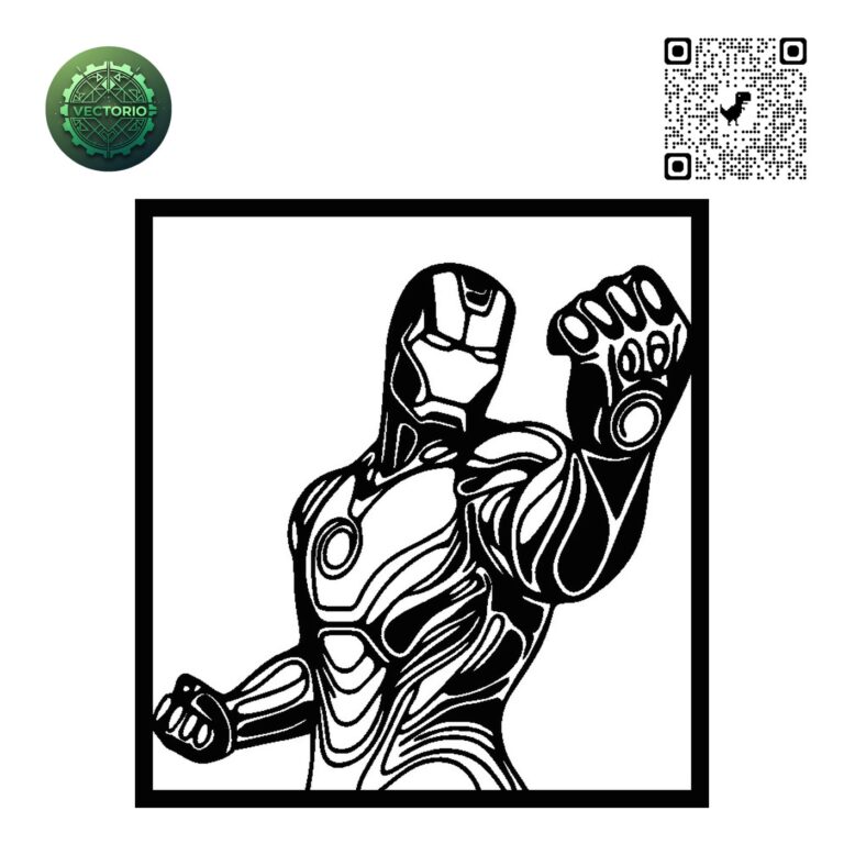 IRON MAN 4 vector design for laser cutting and engraving