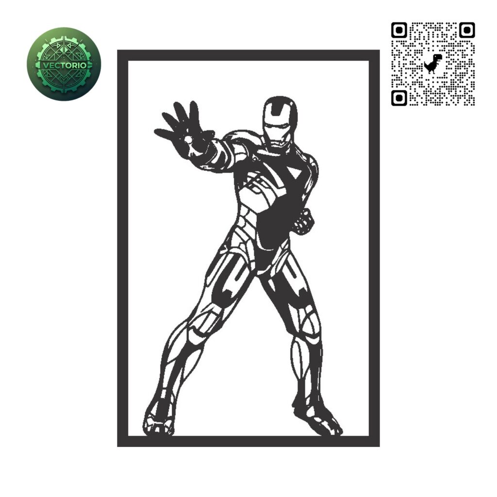 IRON MAN 6 vector design for laser cutting and engraving