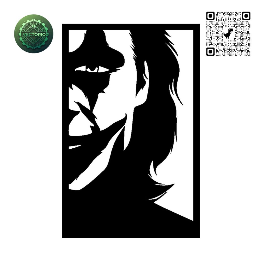 JOKER 1 vector design for laser cutting and engraving