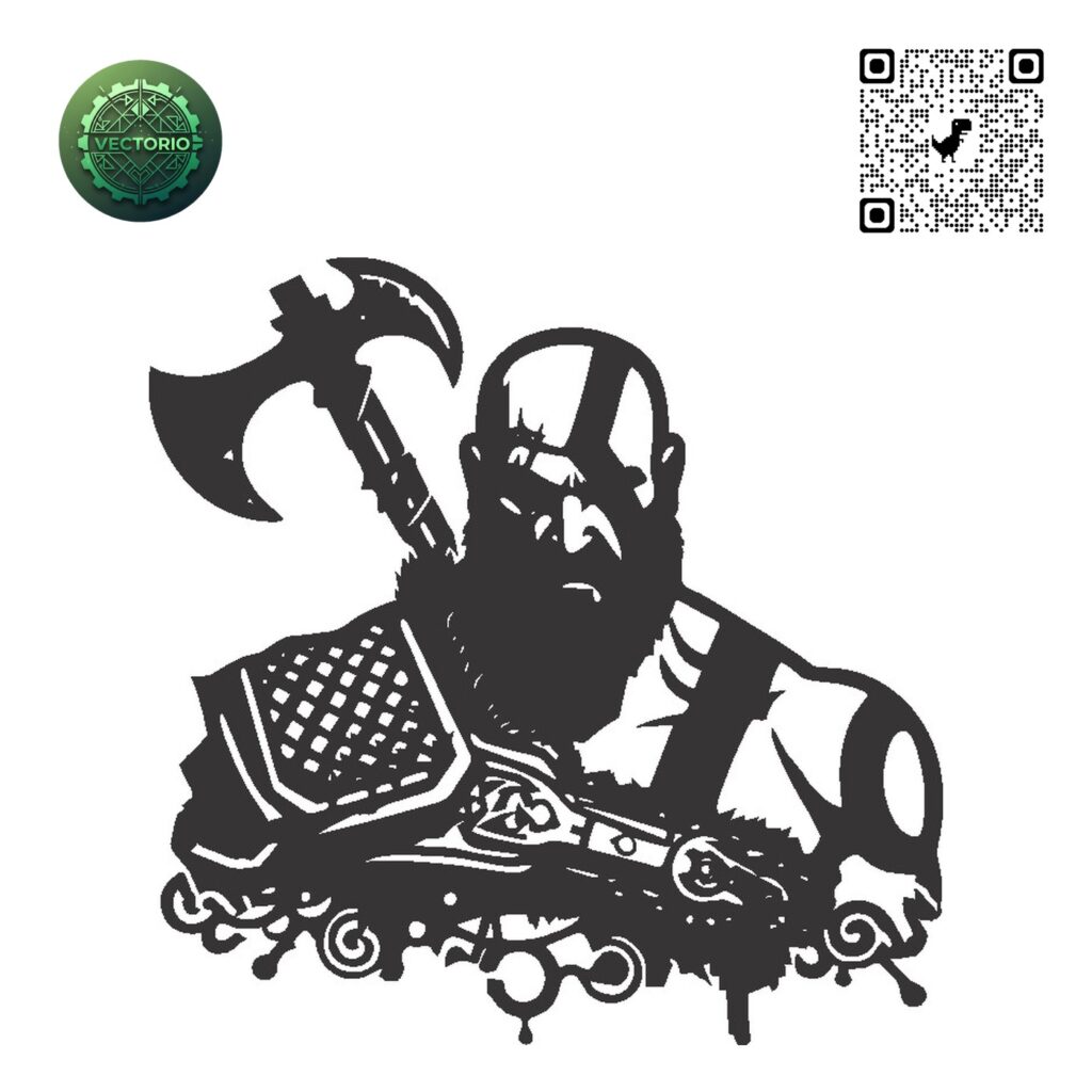 KRATOS 3 vector design for laser cutting and engraving