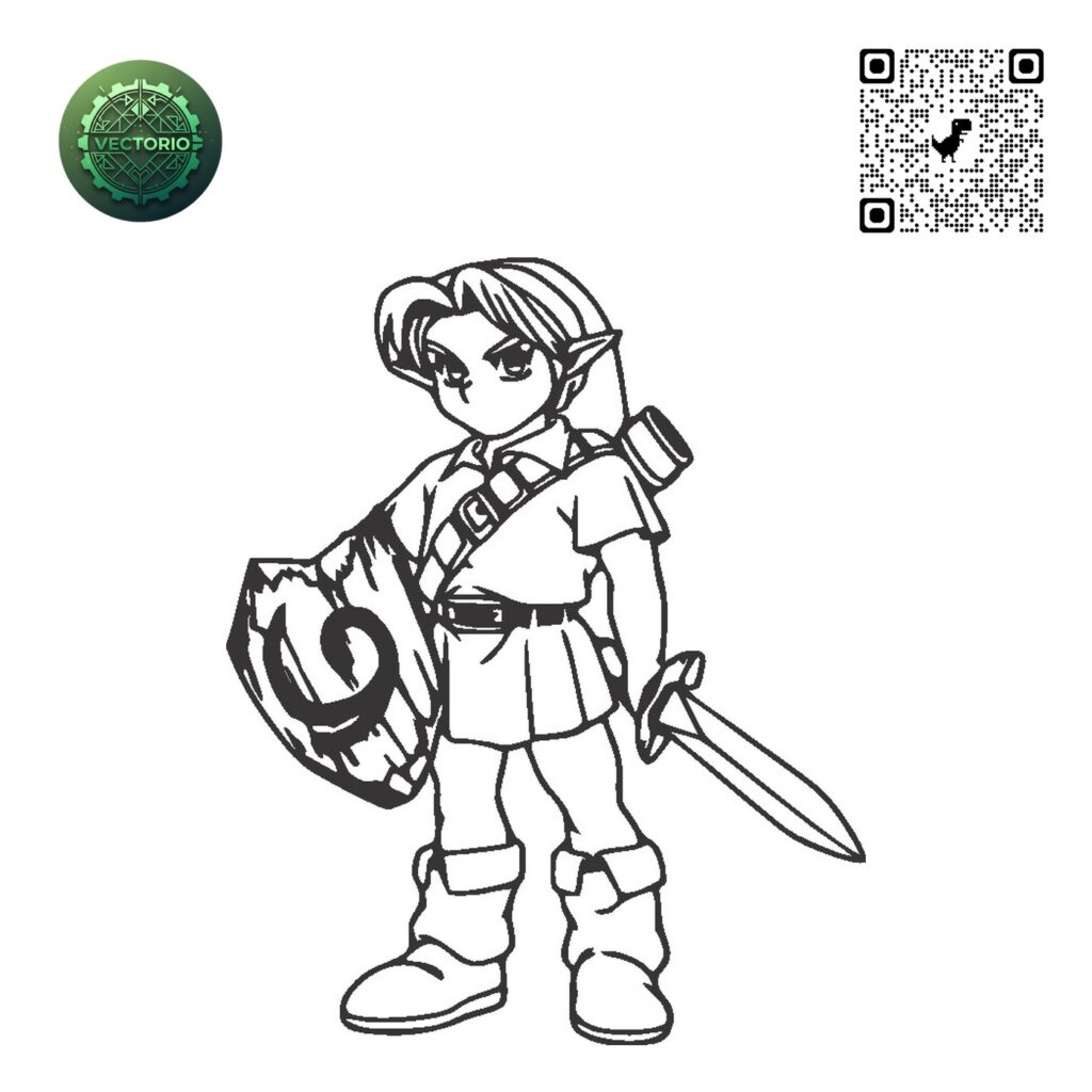 LINK 4 vector design for laser cutting and engraving