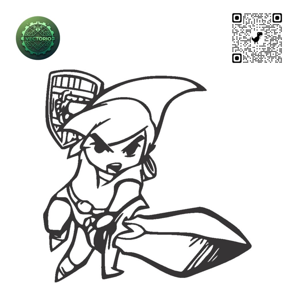 LINK 5 vector design for laser cutting and engraving