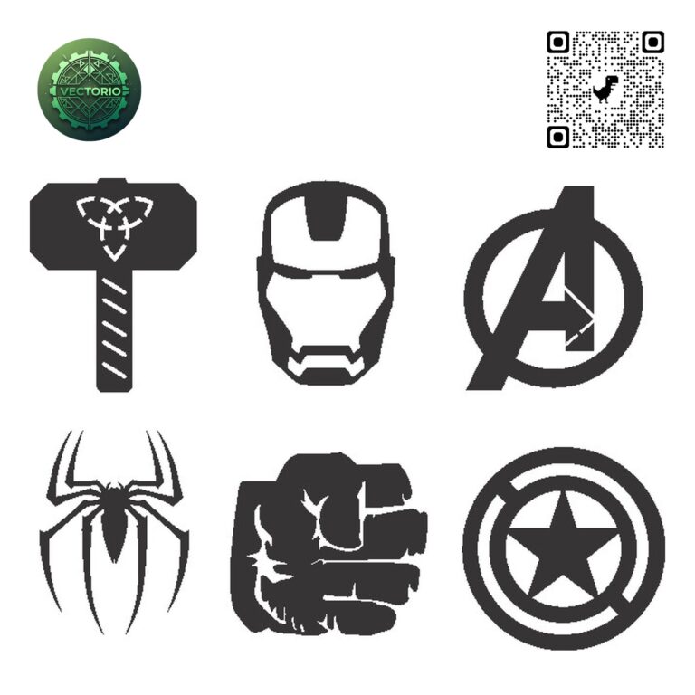 LOGOS AVENGERS vector design for laser cutting and engraving