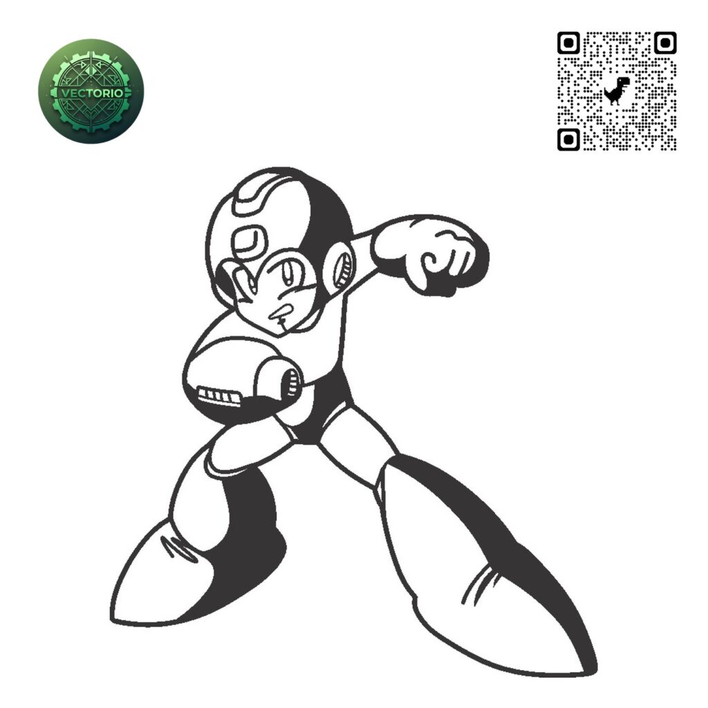 MEGAMAN vector design for laser cutting and engraving
