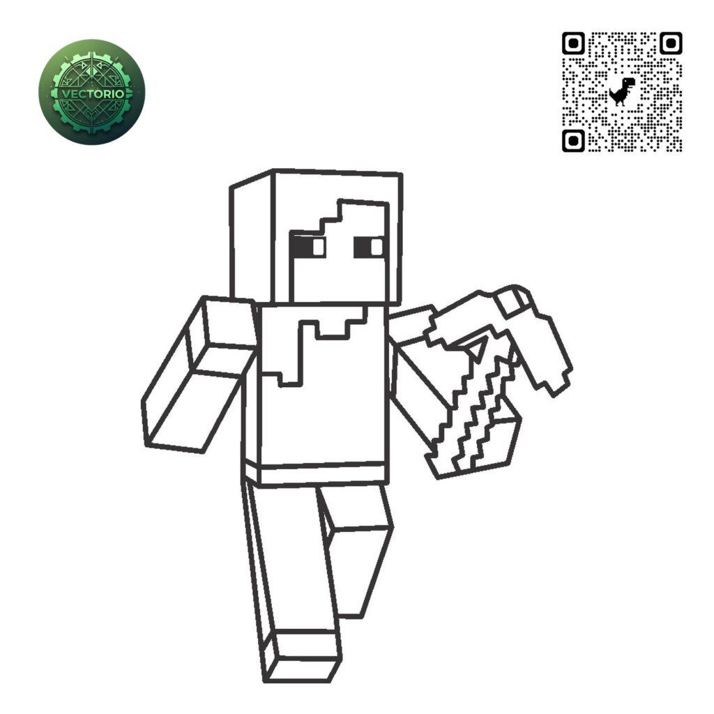 MINECRAFT BOY vector design for laser cutting and engraving