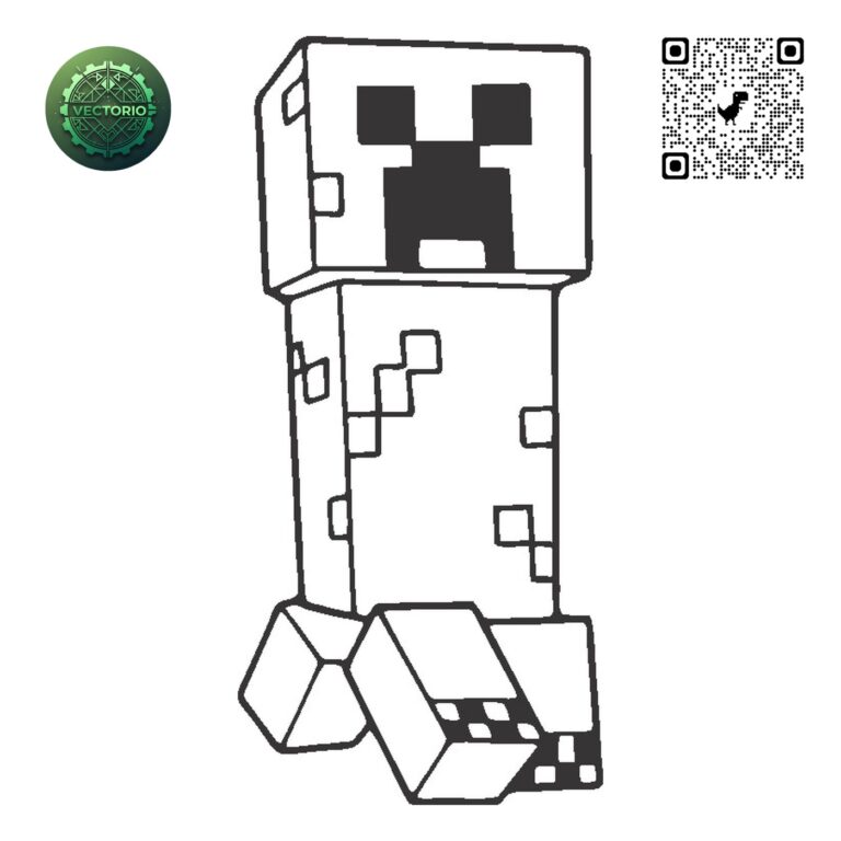 MINECRAFT CREEPER vector design for laser cutting and engraving