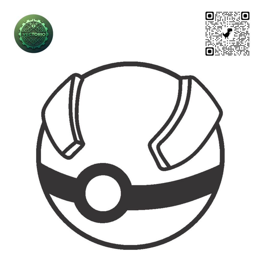 POKEBALL vector design for laser cutting and engraving