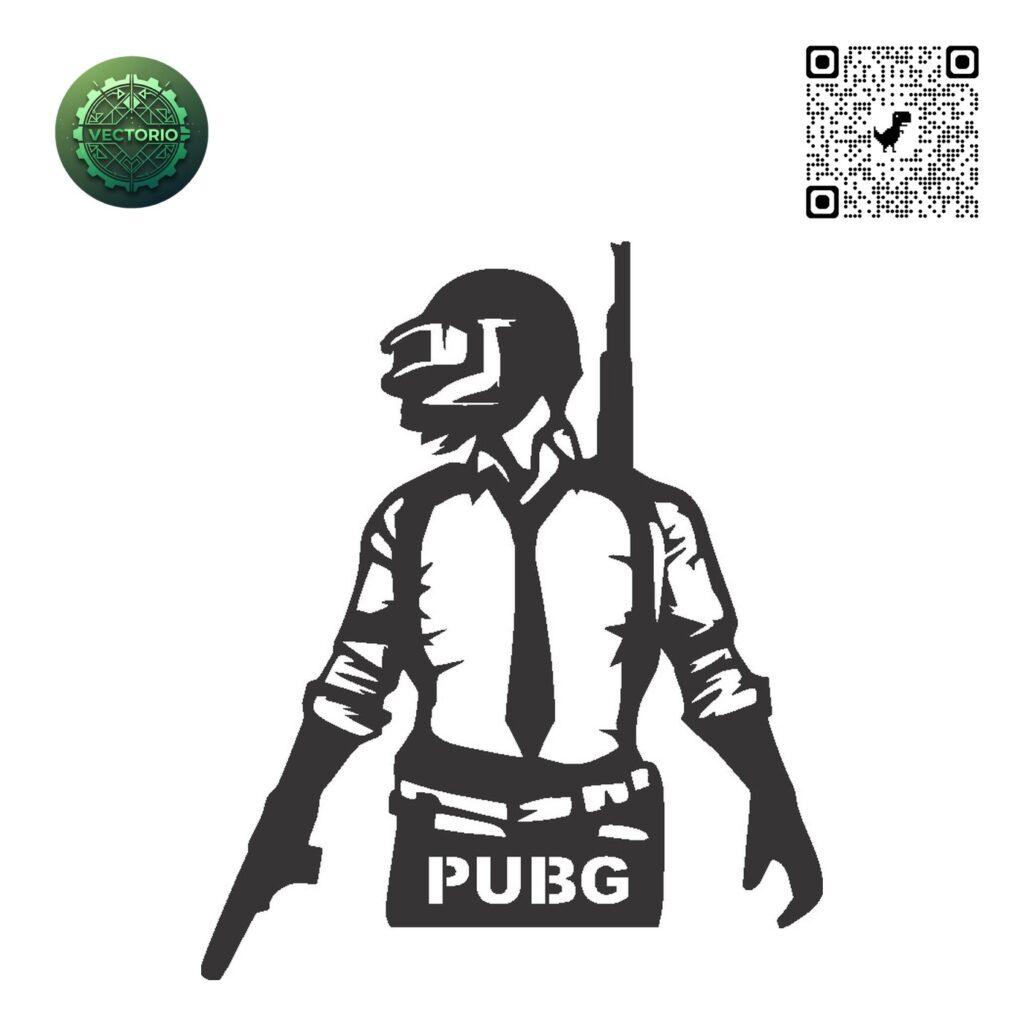 PUBG vector design for laser cutting and engraving