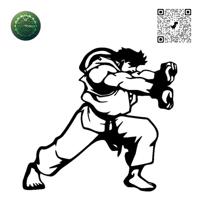 RYU 1 vector design for laser cutting and engraving