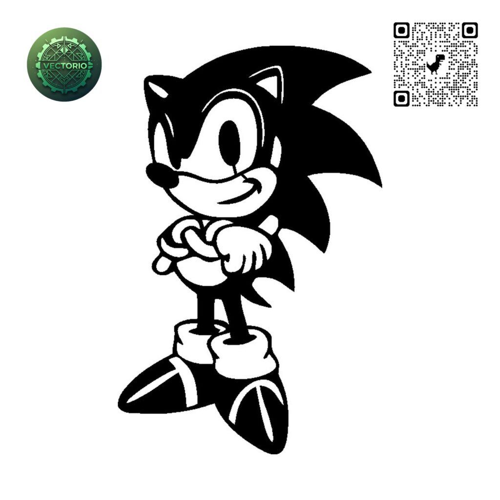 SONIC 2 vector design for laser cutting and engraving