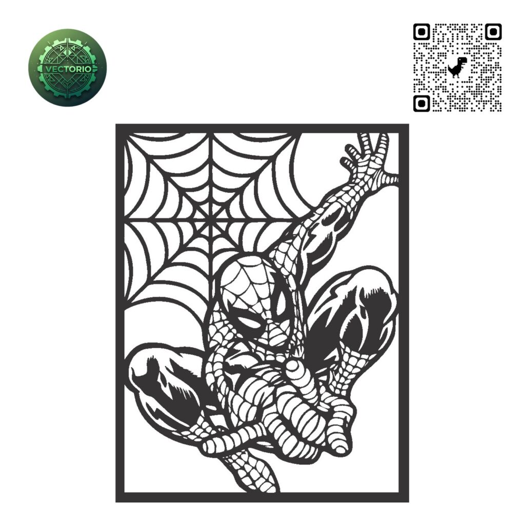 SPIDERMAN 1 vector design for laser cutting and engraving
