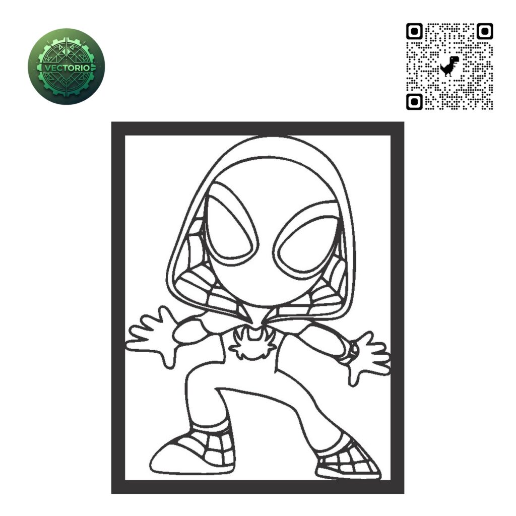 SPIDERMAN 11 vector design for laser cutting and engraving
