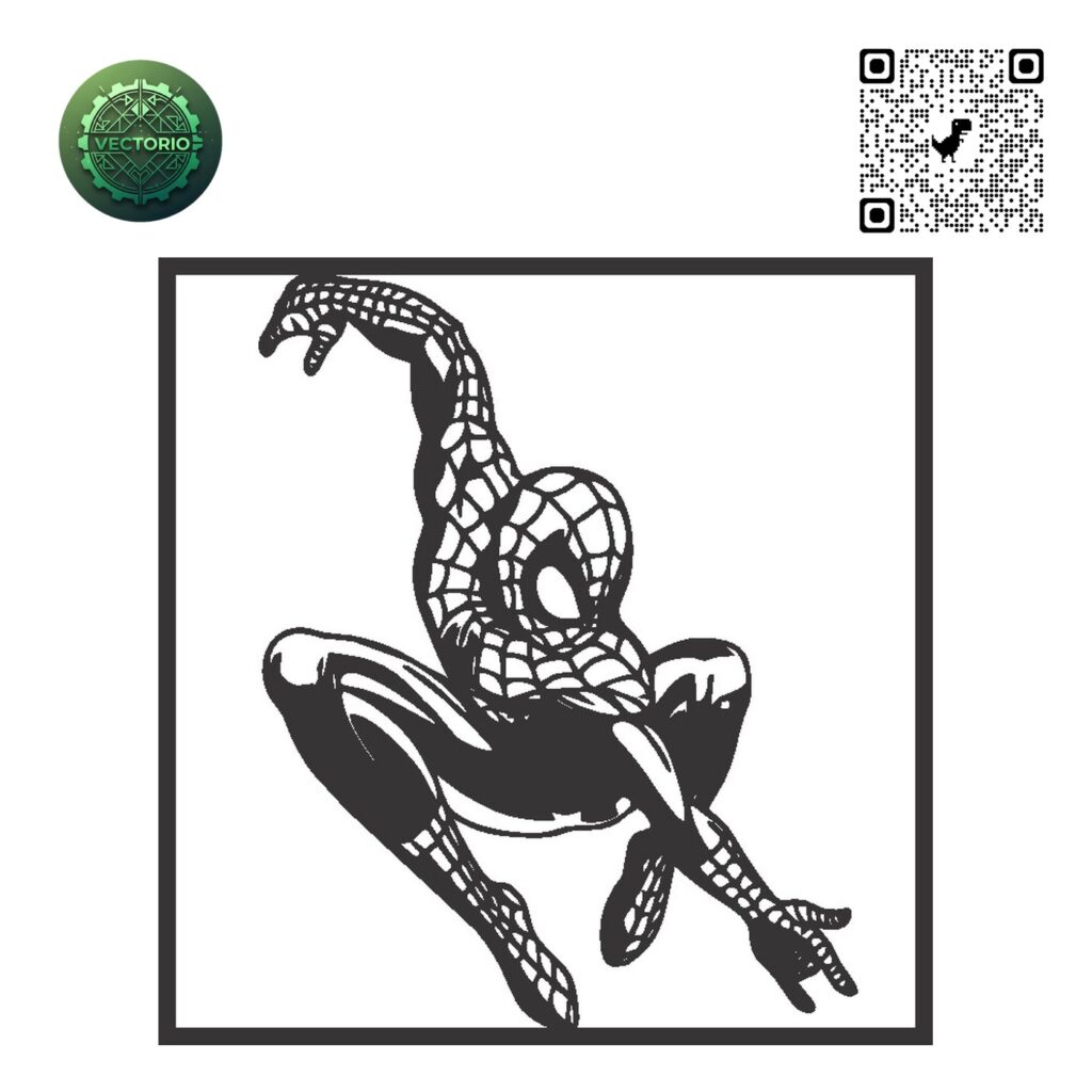 SPIDERMAN 12 vector design for laser cutting and engraving