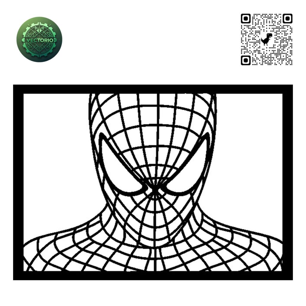 SPIDERMAN 6 vector design for laser cutting and engraving
