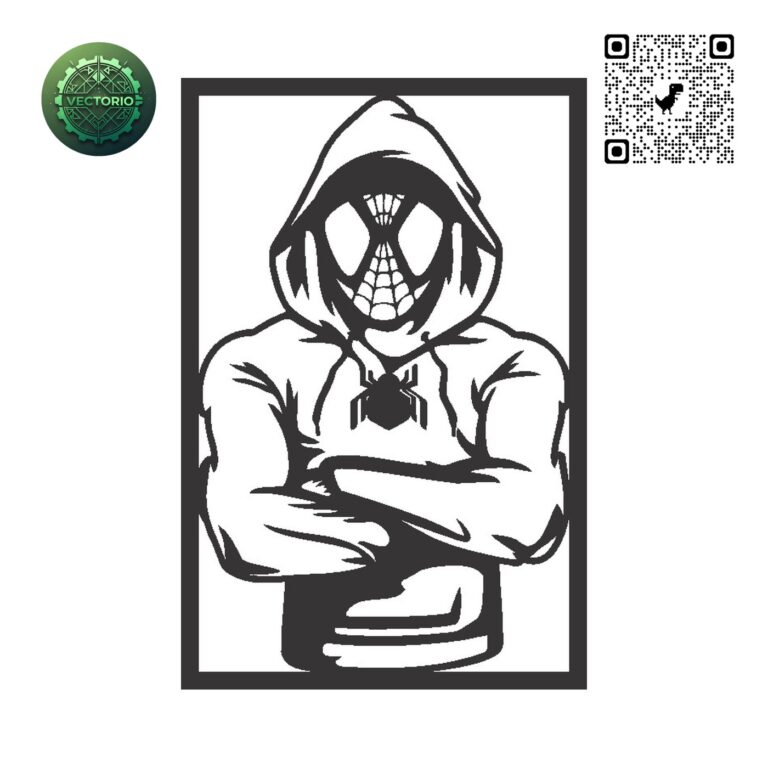 SPIDERMAN 8 vector design for laser cutting and engraving