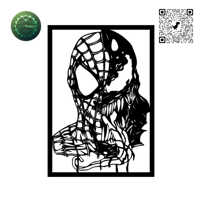 SPIDERMAN - VENOM 1 vector design for laser cutting and engraving