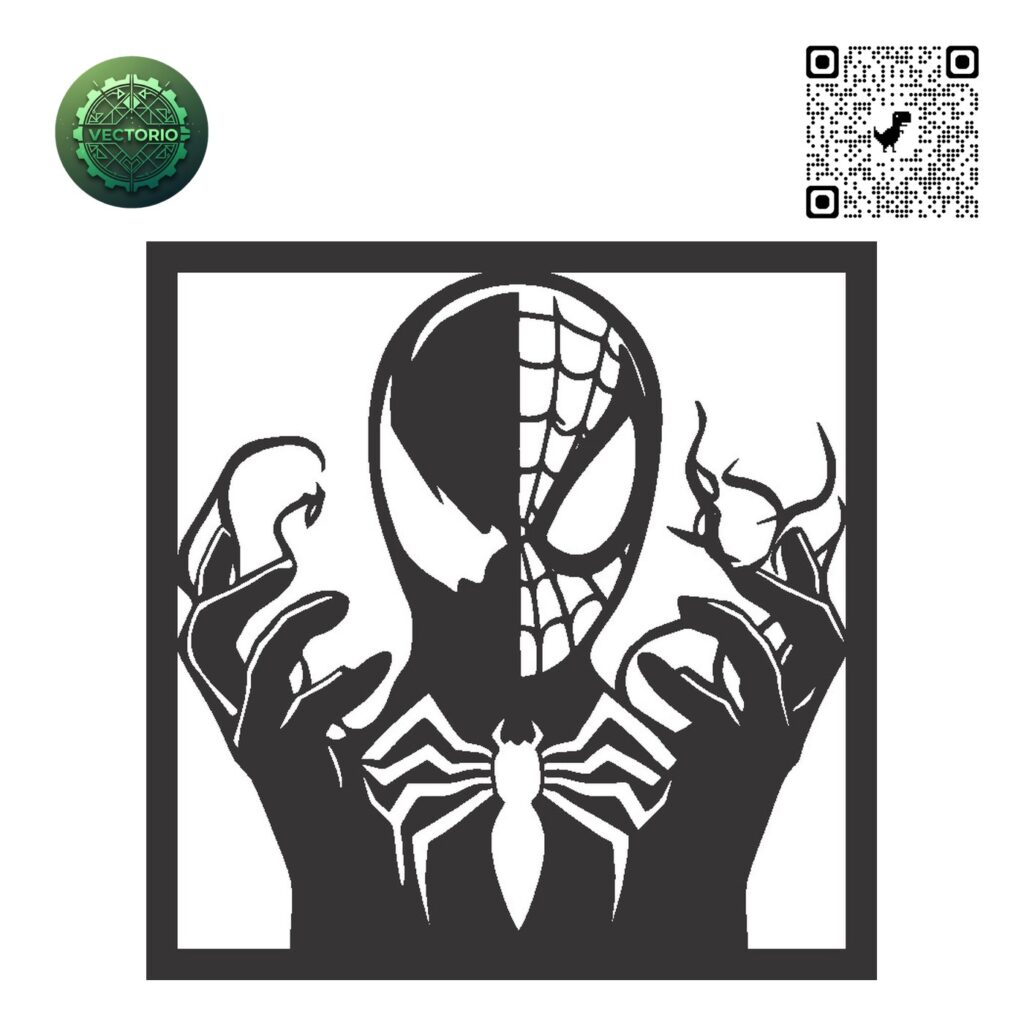 SPIDERMAN - VENOM 2 vector design for laser cutting and engraving