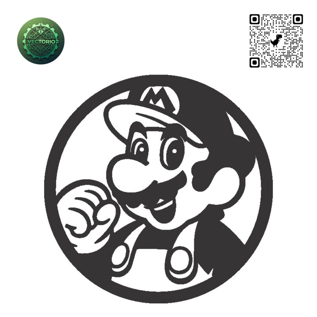 SUPER MARIO 3 vector design for laser cutting and engraving