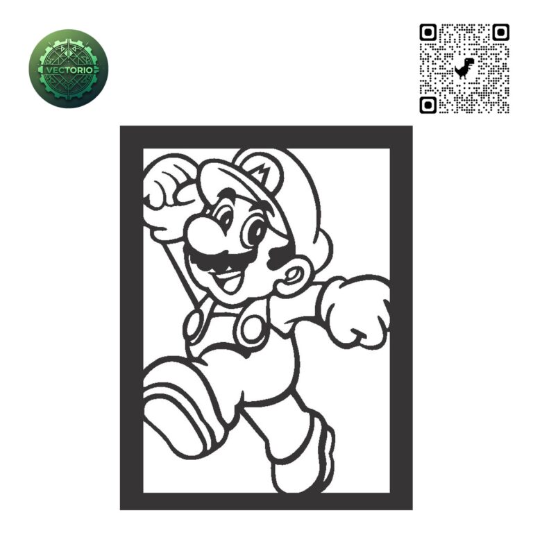 SUPER MARIO 4 vector design for laser cutting and engraving