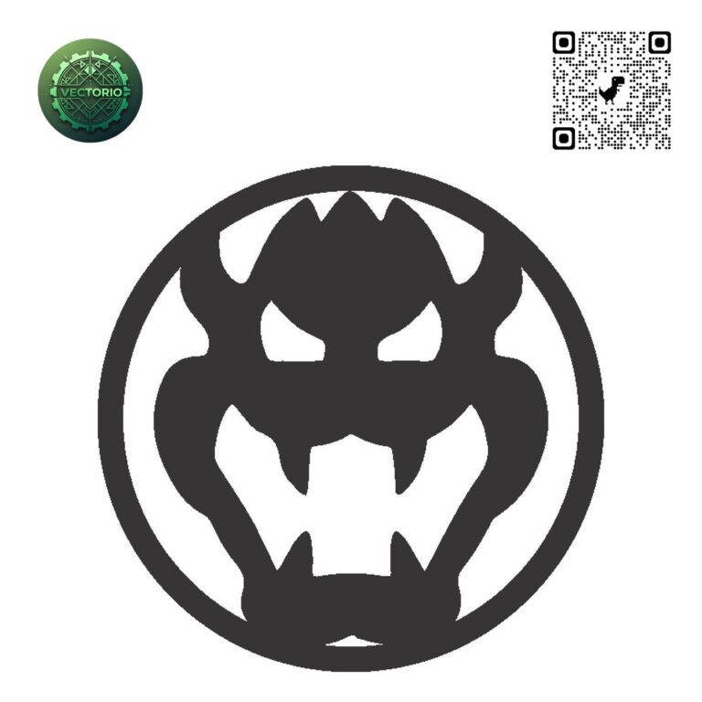SUPER MARIO - BOWSER 3 vector design for laser cutting and engraving