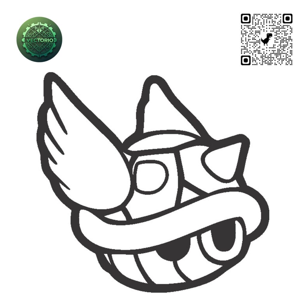 SUPER MARIO - CAPARAZON KOOPA vector design for laser cutting and engraving