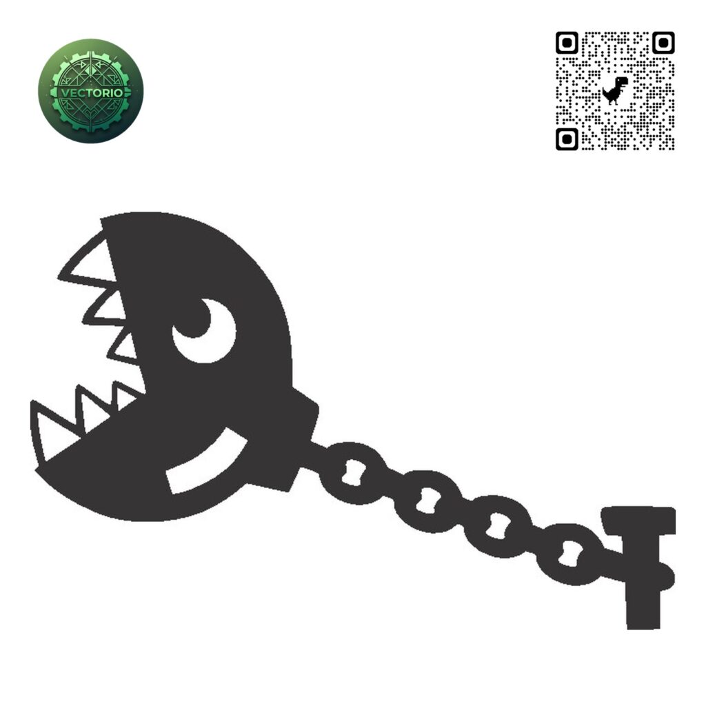 SUPER MARIO - CHAIN CHOMP vector design for laser cutting and engraving